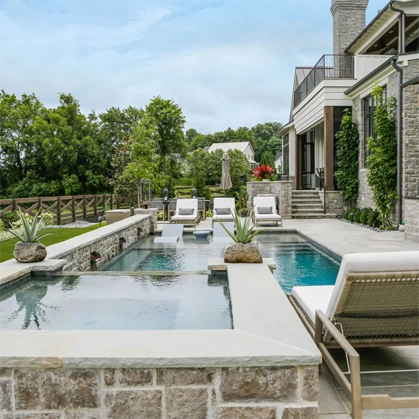 International location — modern villa poolside