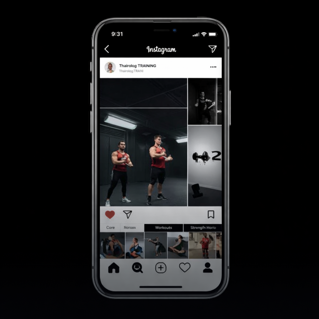 Fitness social media design